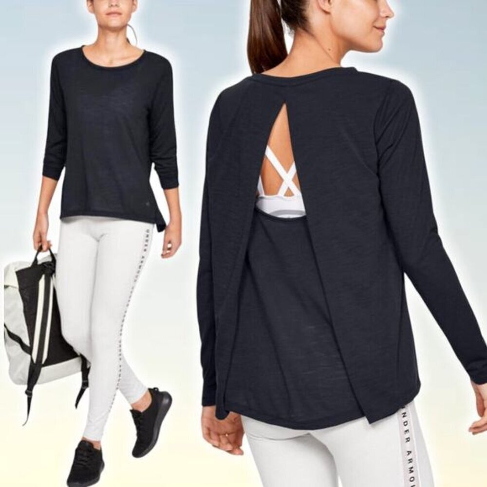 NWT UNDER ARMOUR Womens Whisperlight Long Sleeve Shirt Sz Small Gray